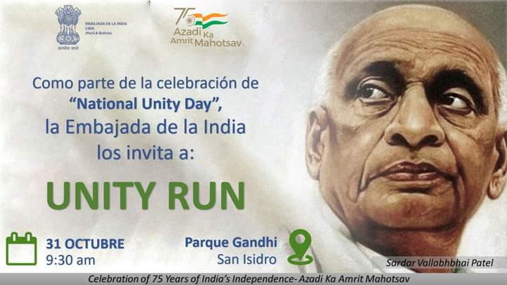 Unity Run event was organised as part of National Unity Day celebrations, wherein Indian community & friends of India participated and ran for unity